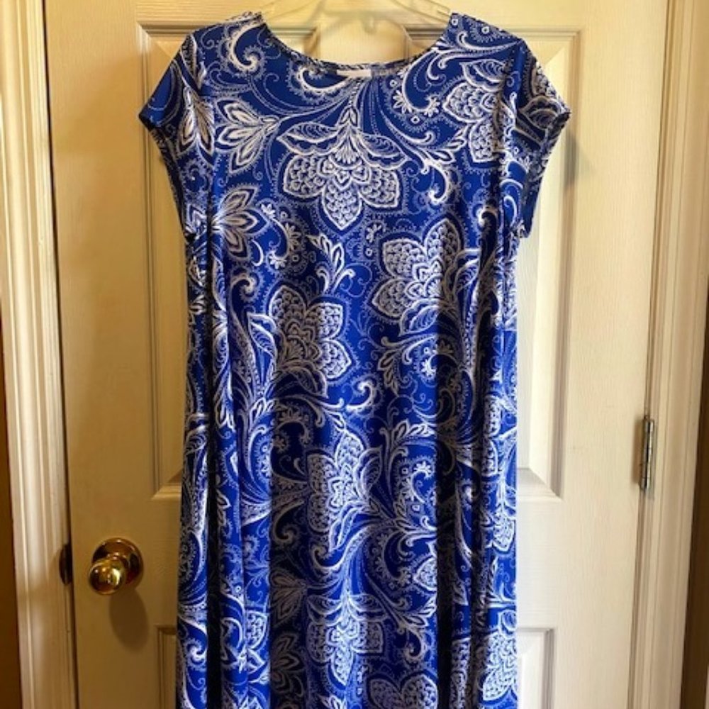 Ruby Rd Women's Blue Dress Size M